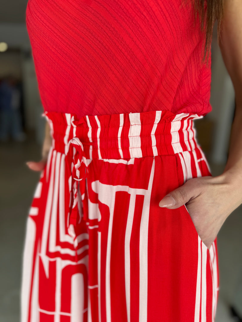 SUNSHINE WIDE PANT - FIRE & BLUSH