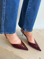 Load image into Gallery viewer, YOKO SLINGBACK HEEL WINE
