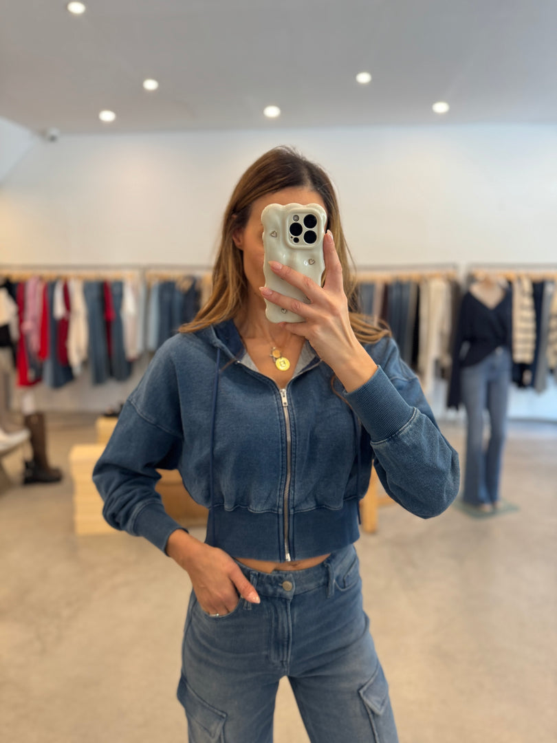 JEANIUS ZIP UP HOODIE