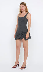 Load image into Gallery viewer, SHAE MINI DRESS CHARCOAL

