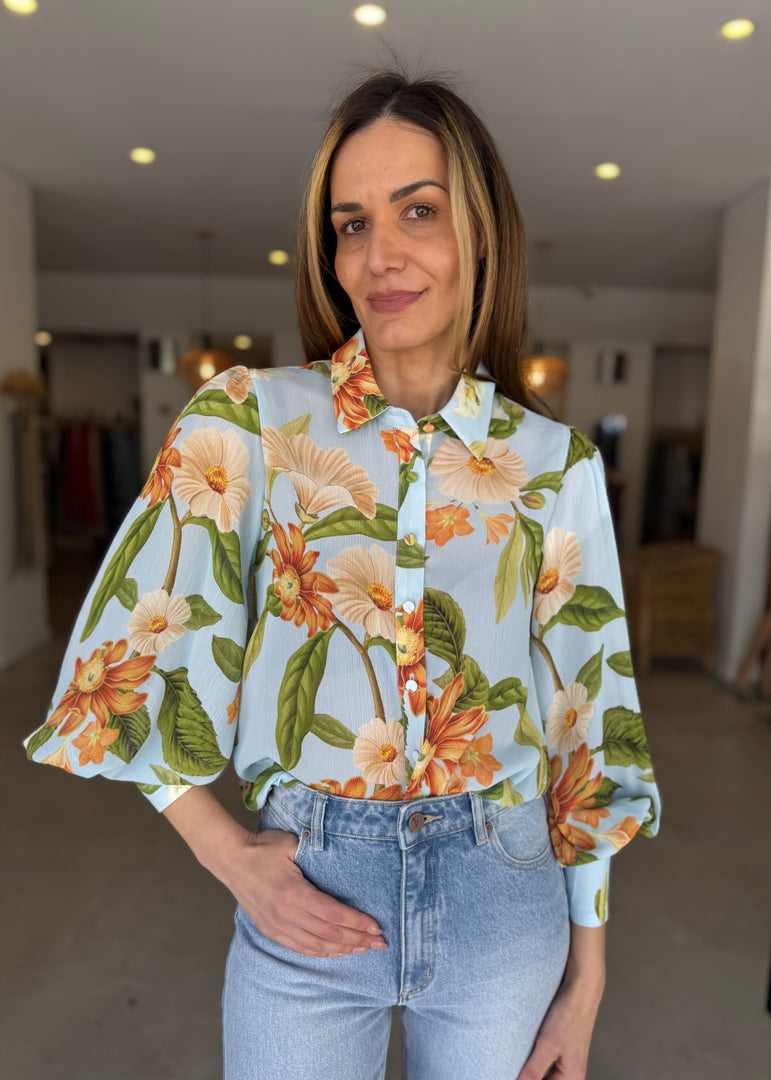 FLEETWOOD BLOUSE - MAIORI BLUE