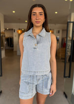 Load image into Gallery viewer, RIPTIDE DENIM TOP

