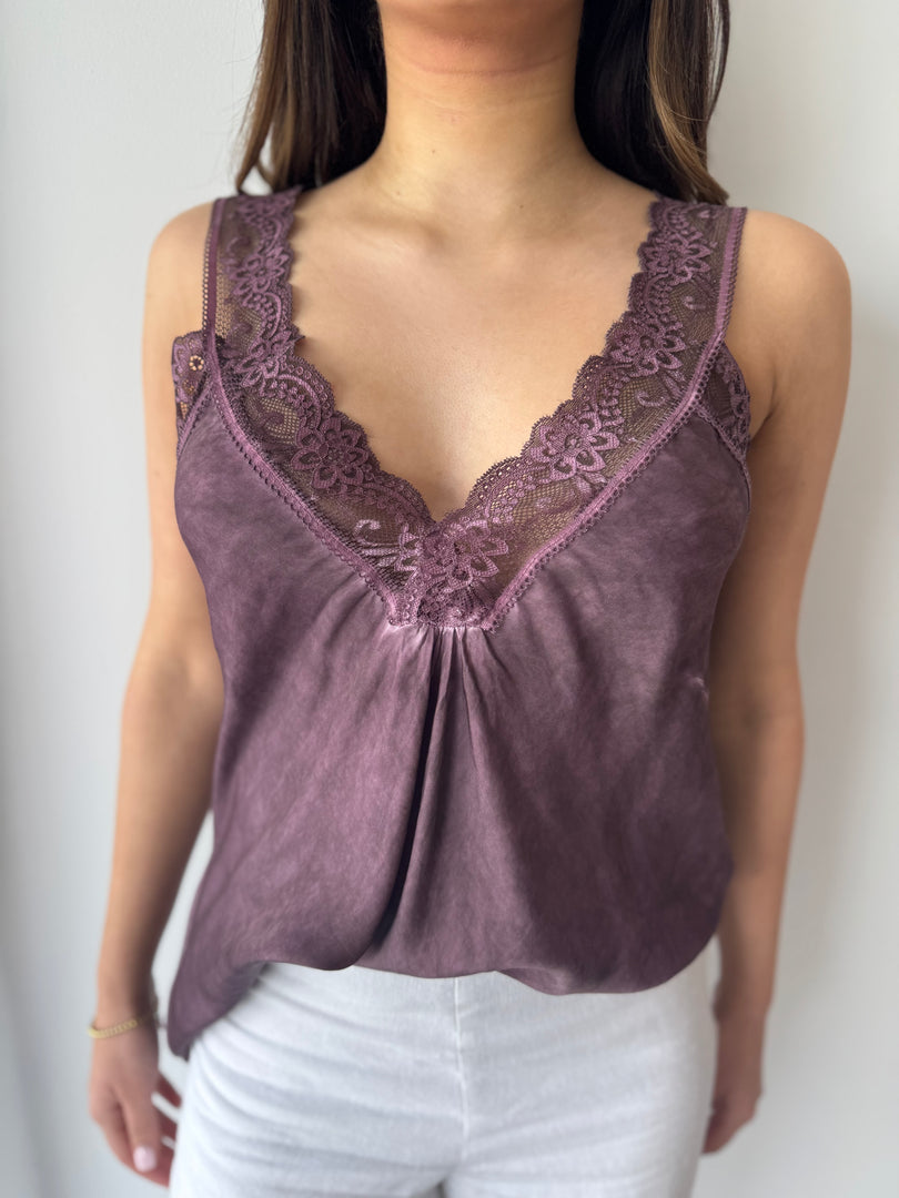 LACE CAMI * DARK PLOM