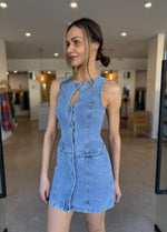 Load image into Gallery viewer, ETCH DENIM MINI DRESS
