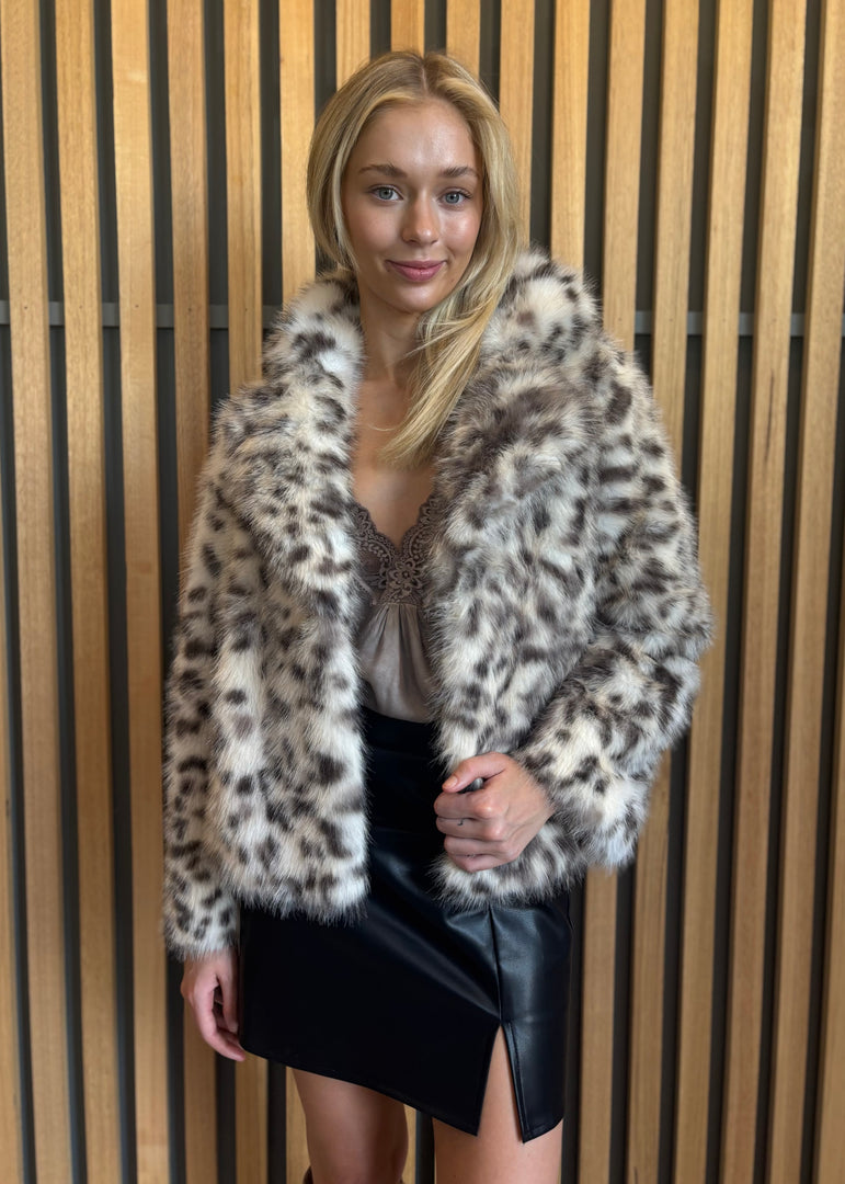 BERTOLI JACKET - GREY LEOPARD