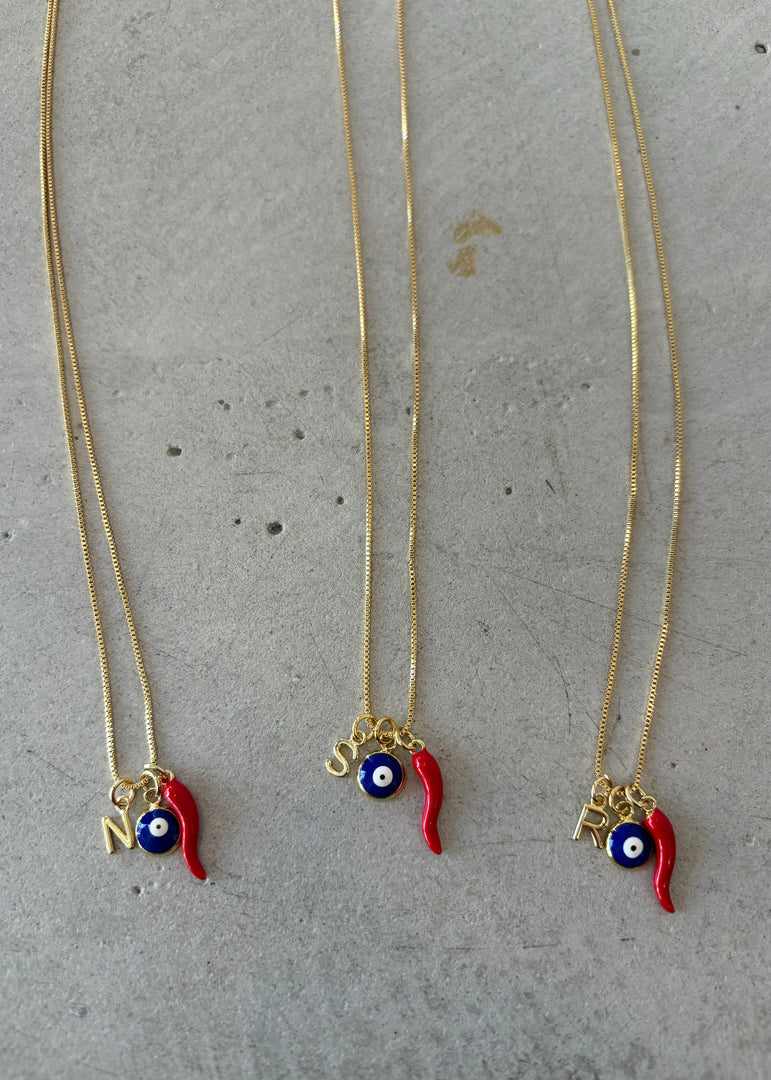 RED + BLUE EYE & CORNO INITIAL