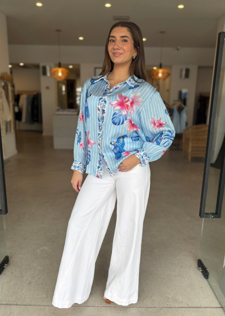 PRINTED COLLAR SHIRT - PARADISE