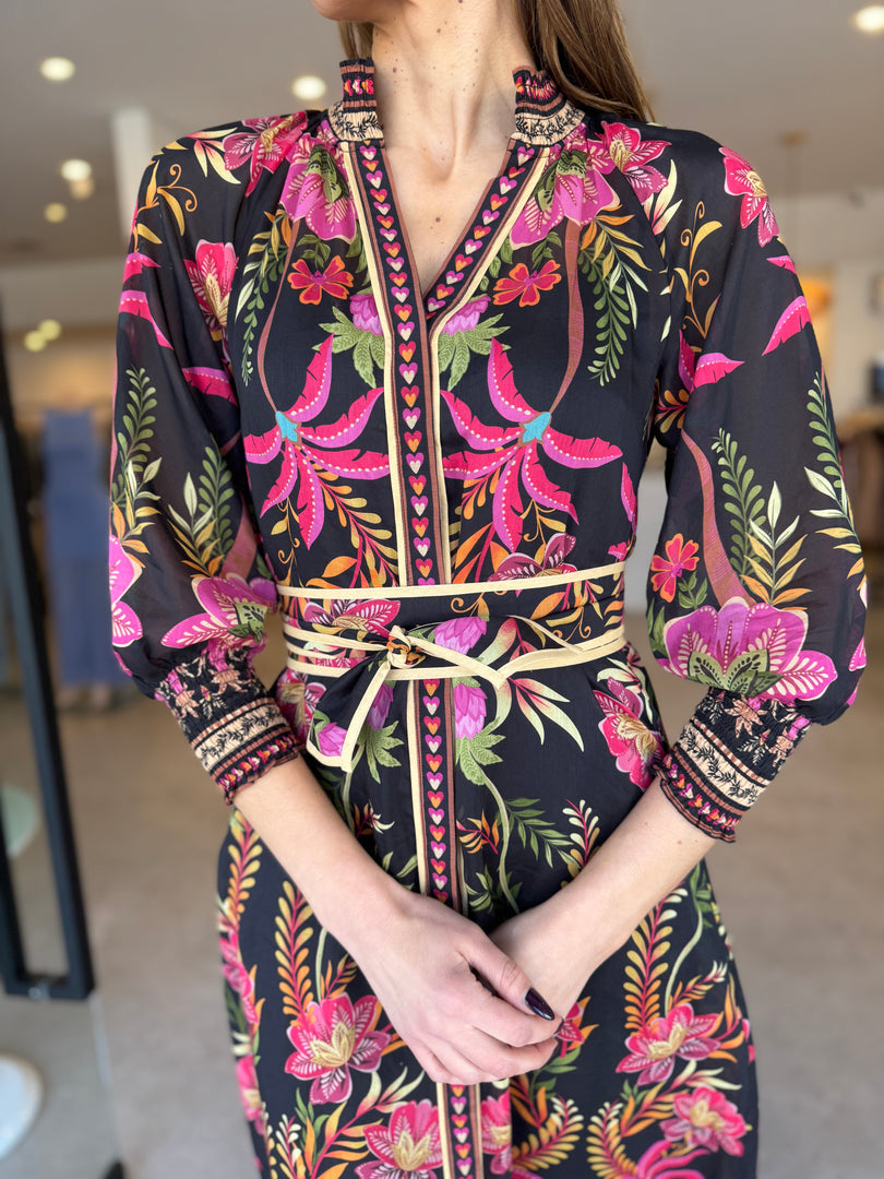 CARMEN SILK COTTON MAXI DRESS