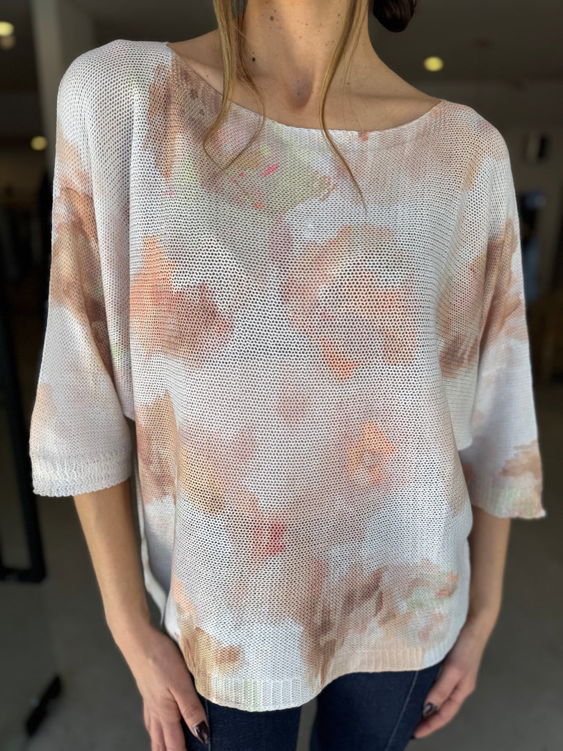FLOWER PRINT KNIT - CARMELLO