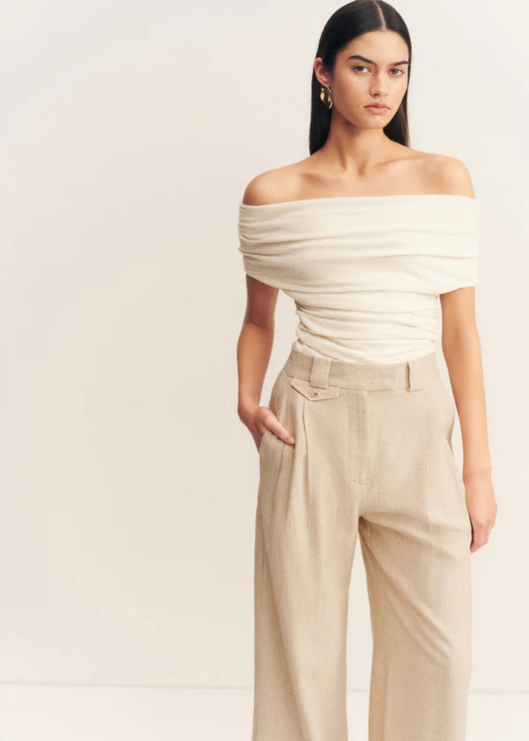 NEWMAN TAILORED PANT PARCHMENT
