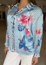 Load image into Gallery viewer, PRINTED COLLAR SHIRT - PARADISE
