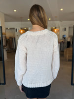 Load image into Gallery viewer, HEART ON SLEEVE KNIT - OFF WHITE
