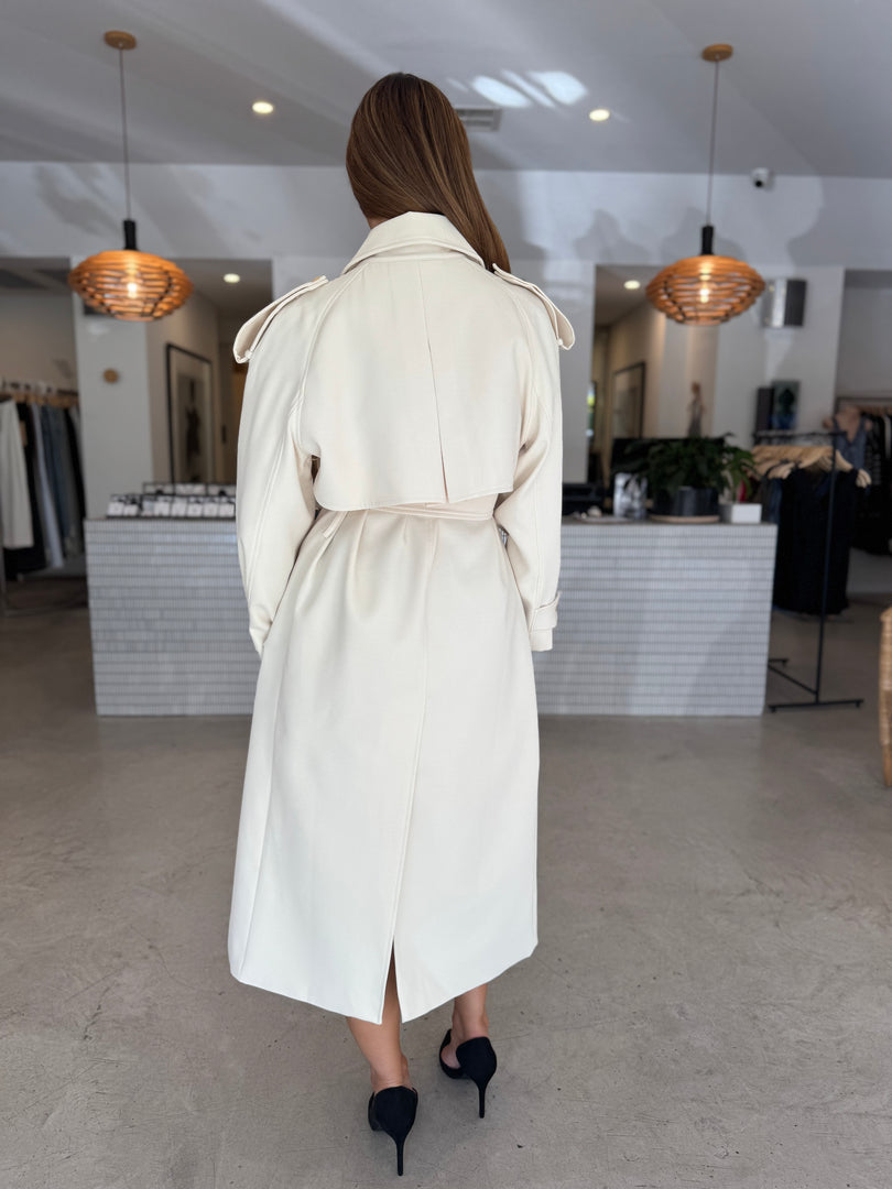 DILLEN TRENCH COAT - IVORY