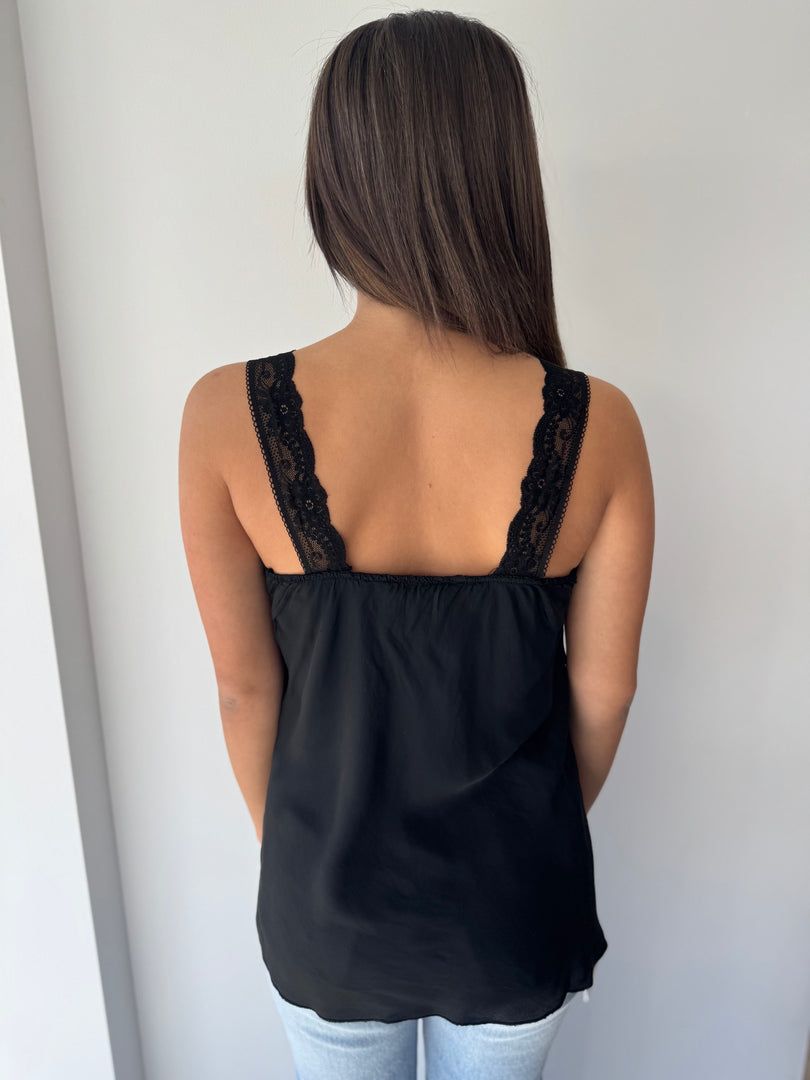 LACE CAMI * BLACK