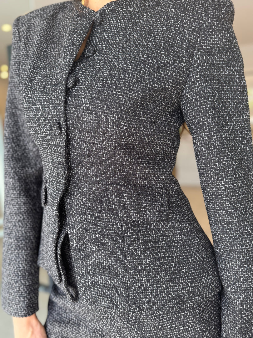 LEVIN TWEED BLAZER BLK/WHT