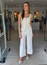 Load image into Gallery viewer, LEVIN TWEED VEST PANT SET WHITE
