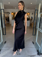Load image into Gallery viewer, AGNES RUFFLE MAXI DRESS - BLACK

