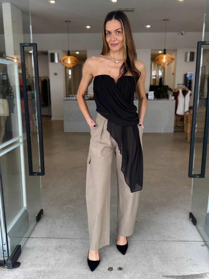 AMIAH DRAPE TOP