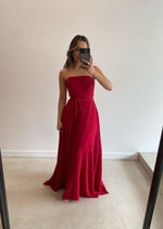 Load image into Gallery viewer, SHONA CREPE MAXI DRESS RED
