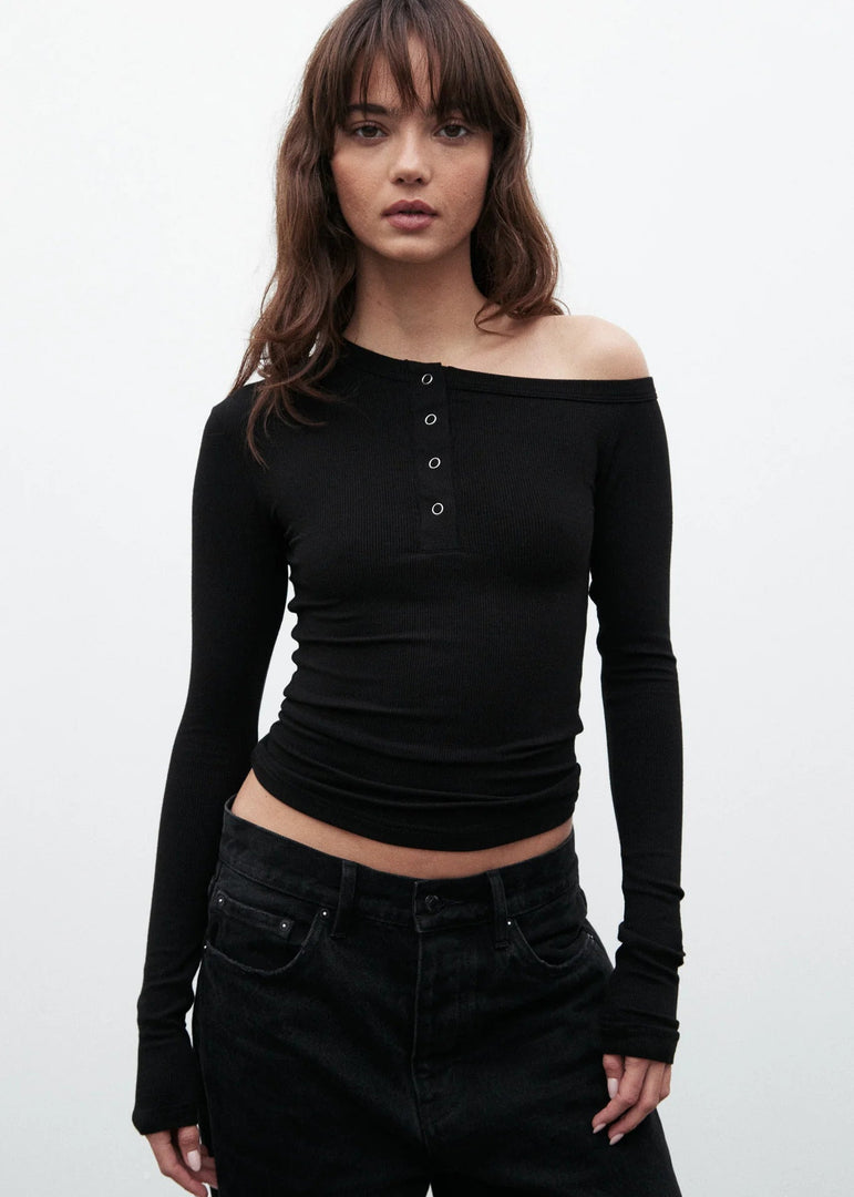 ZINNIA TOP - BLACK
