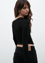 Load image into Gallery viewer, ZINNIA TOP - BLACK
