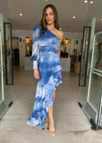 Load image into Gallery viewer, QUILLA OS GOWN BLUE MULTI
