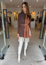 Load image into Gallery viewer, TULLY SCARF ORANGE BROWN
