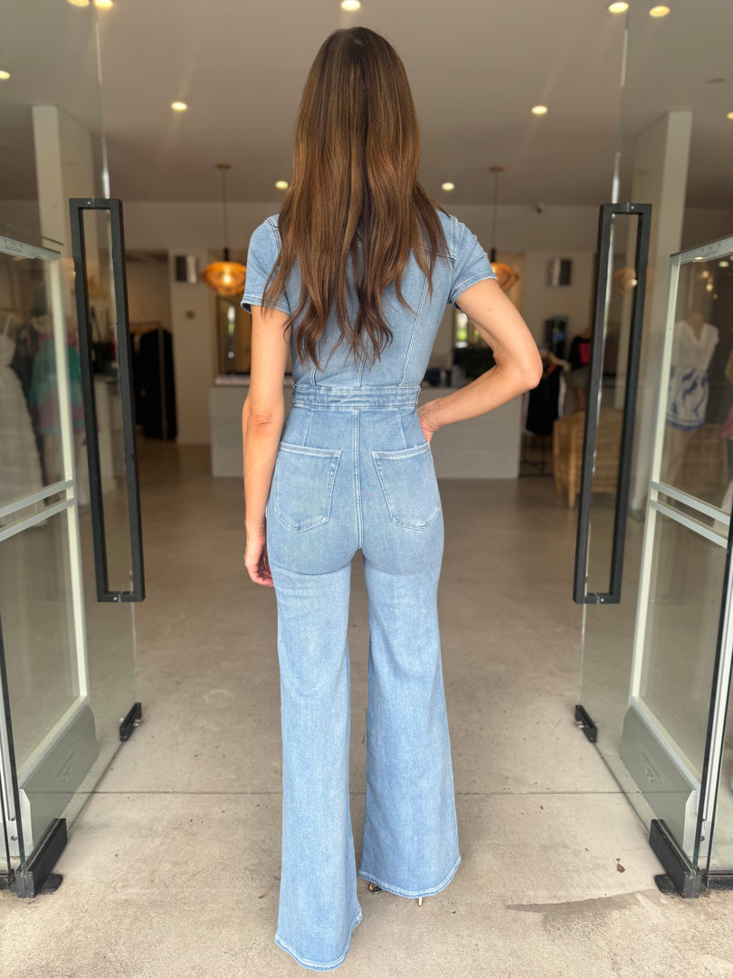 FIT FOR SUCCESS PALAZZO JUMPSUIT BLUE