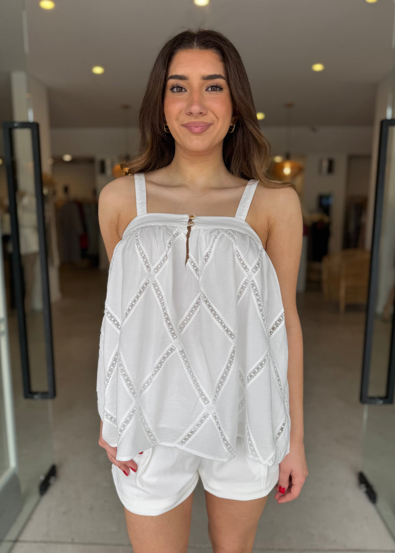 THOUSAND MILES TOP  WHITE