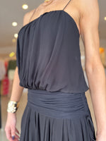 Load image into Gallery viewer, CAMILLE BLOUSON DRESS BLACK
