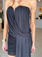 Load image into Gallery viewer, DANKA STRAPLESS MINI DRESS BLACK
