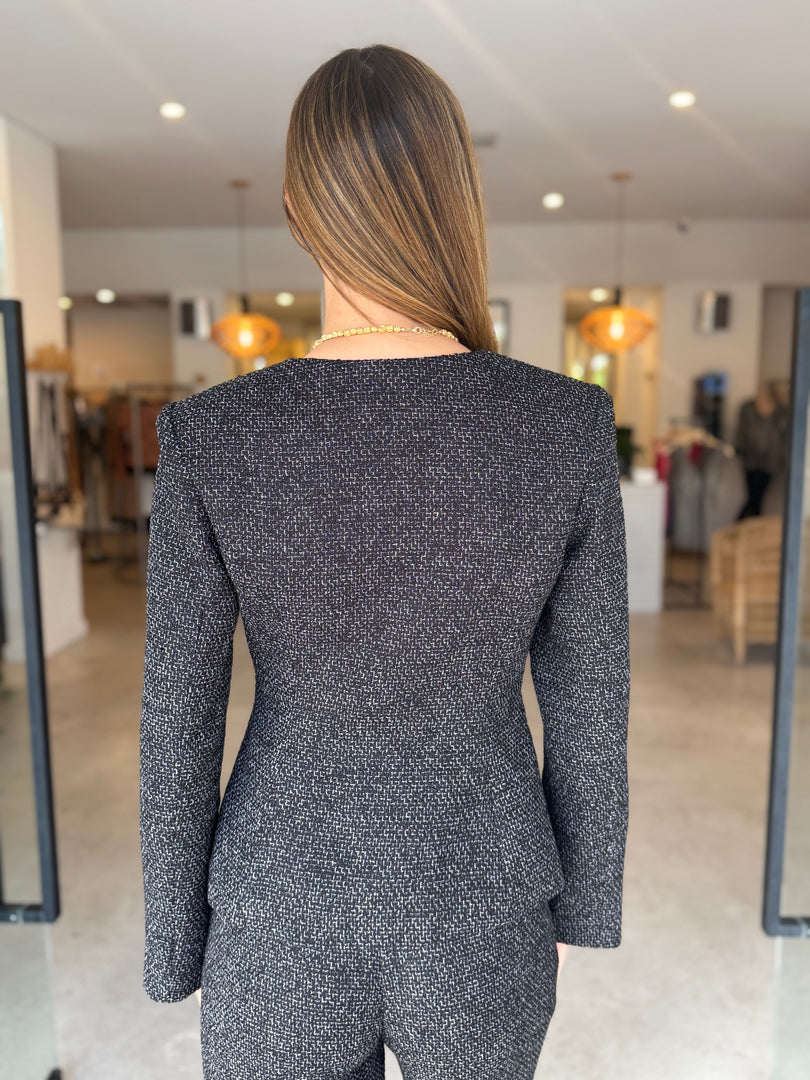LEVIN TWEED BLAZER BLK/WHT