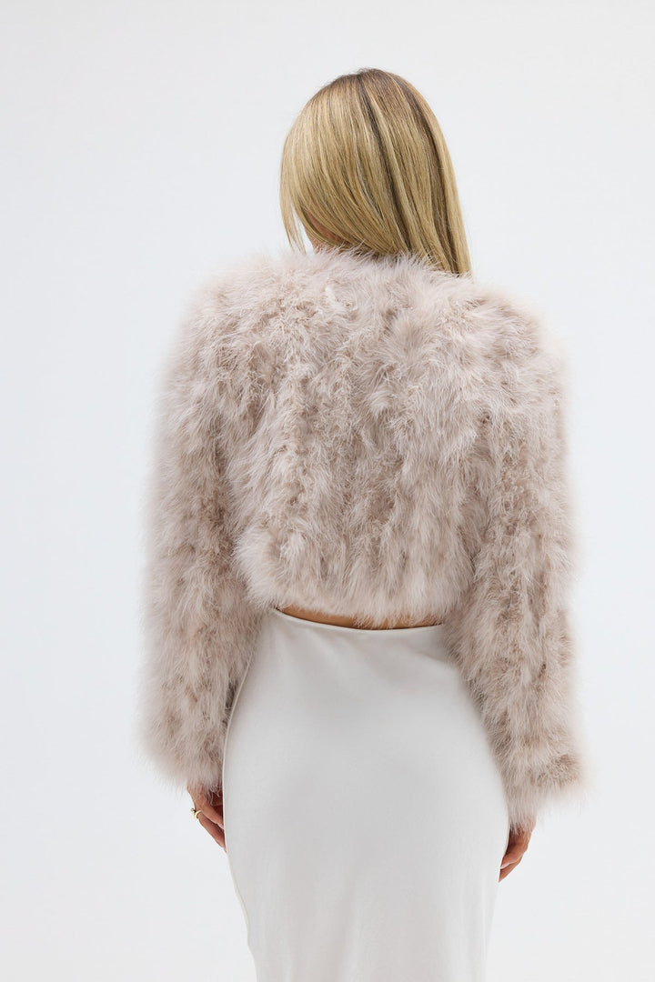 MANHATTAN CROP JACKET - BLUSH