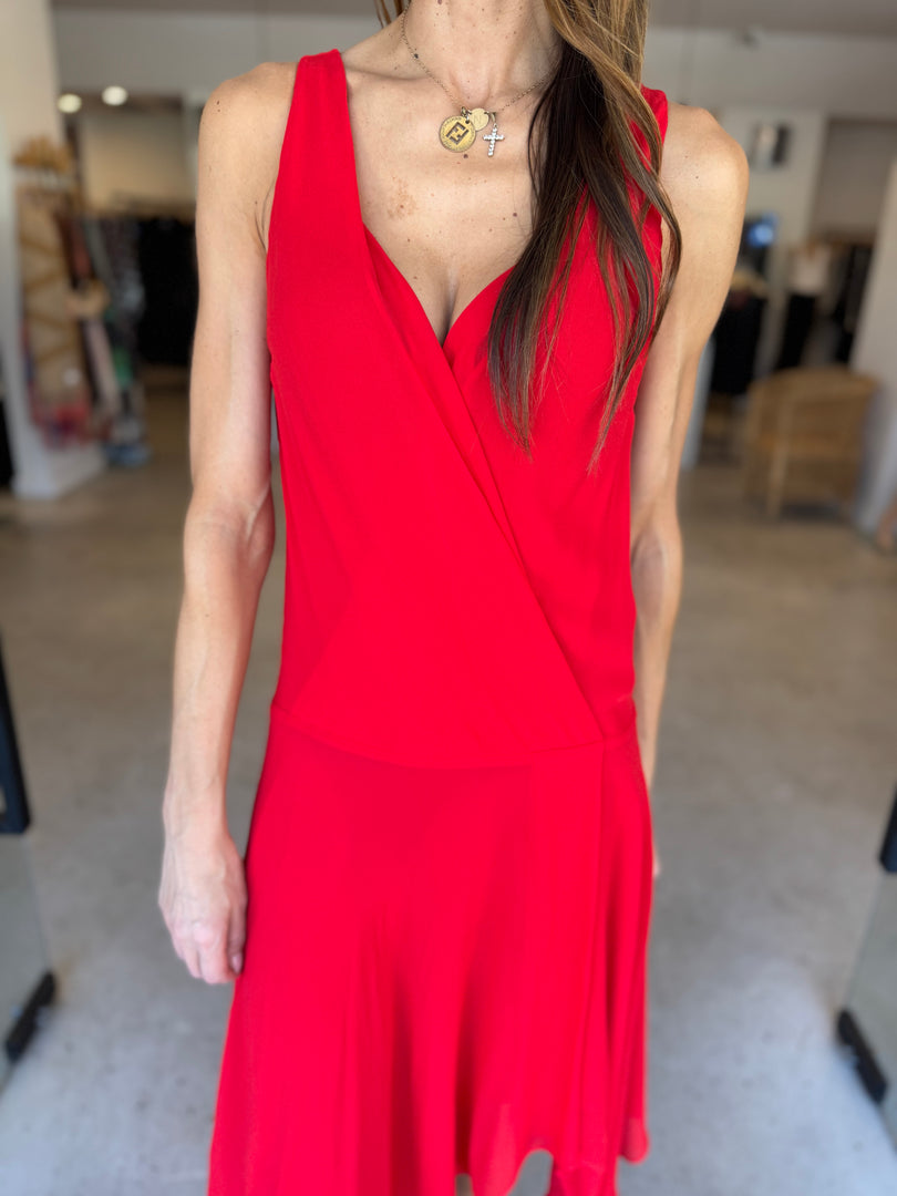 RHONE WRAP ASYM DRESS