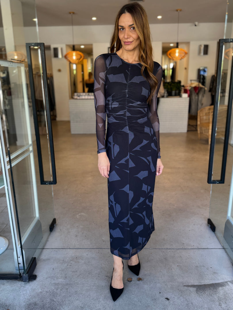 AURA MESH MIDI DRESS