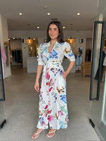 Load image into Gallery viewer, XENIA LINEN BLEND DRESS - PLUME
