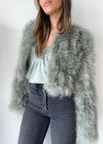 Load image into Gallery viewer, MANHATTAN CROP JACKET - SAGE
