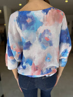 Load image into Gallery viewer, FLOWER PRINT KNIT - BLU ROYAL
