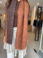 Load image into Gallery viewer, TULLY SCARF ORANGE BROWN
