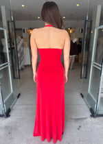 Load image into Gallery viewer, JENNIFER CUPRO DRESS CHERRY
