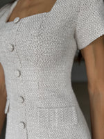 Load image into Gallery viewer, LEVIN TWEED DRESS BEIGE
