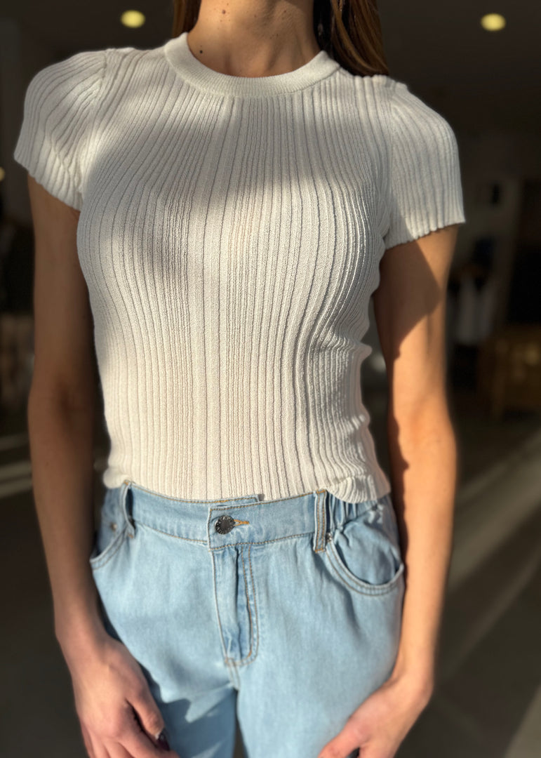 MAYA RIB KNIT TEE