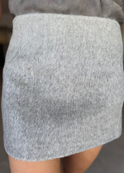 ISLA WOOL SKIRT - GREY OMBRE