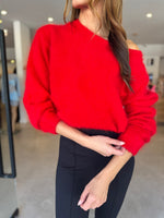 Load image into Gallery viewer, STELLA CASHMERE BOATNECK KNIT - FLAME
