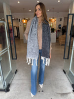Load image into Gallery viewer, TULLY SCARF CHARCOAL GREY
