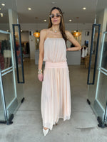 Load image into Gallery viewer, CAMILLE BLOUSON DRESS PEACH
