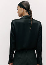 Load image into Gallery viewer, SILKY SHIRT - BLACK
