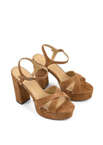 Load image into Gallery viewer, HANNAH PLATFORM HEEL - TOBACCO
