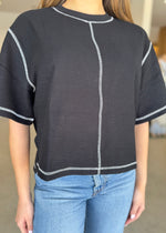 Load image into Gallery viewer, SUTTON TEE- BLACK
