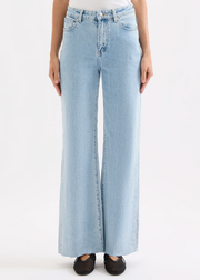 CALI STRETCH WIDE LEG JEAN - BLUE